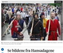 Bergens Tidende fanget opp gjengen i paraden / From a lokal newspaper: The morning parade
